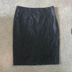 Elegant Black Leather Skirt